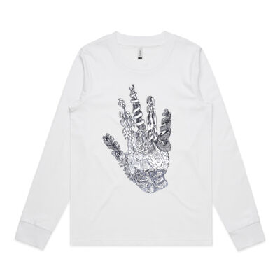 Hand Pattern Women's Longsleeve Tee Thumbnail